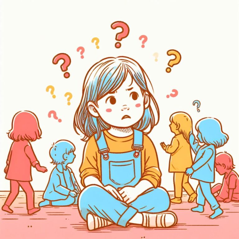 child confused sitting
