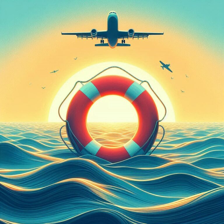 a life saver in the ocean