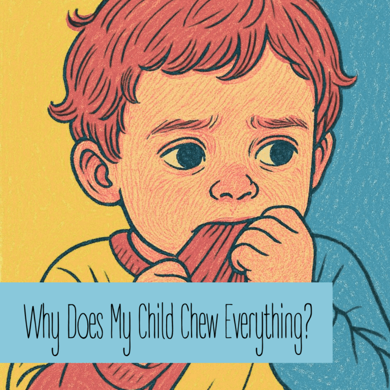boy chewing sleeve